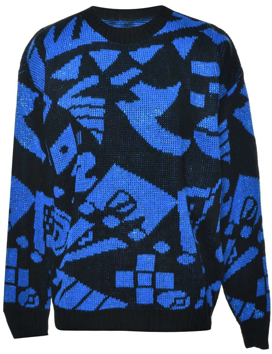 Lurex Thread Pattern Jumper - M