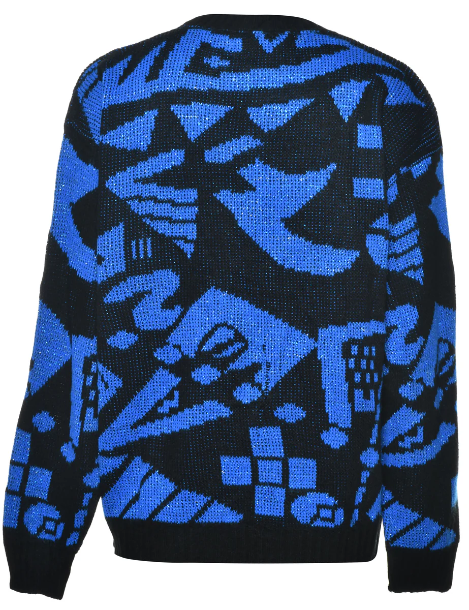 Lurex Thread Pattern Jumper - M - Image 2