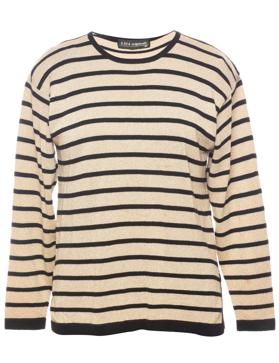 Lurex Thread Pattern Jumper - M