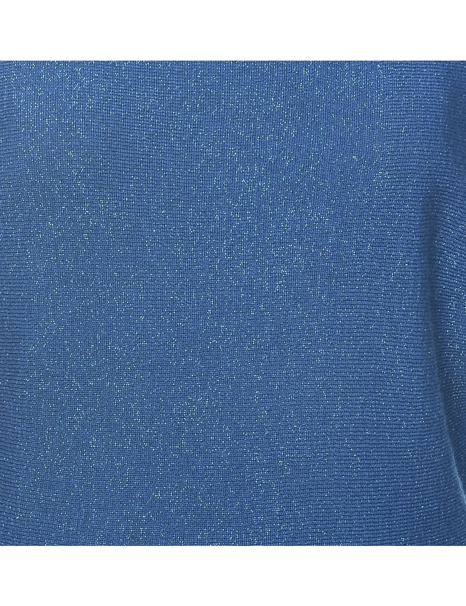 Vintage Lurex Thread Pattern Jumper - XS - Image 3