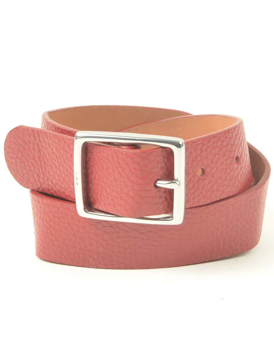 Vintage Maroon Fashion Belt - M