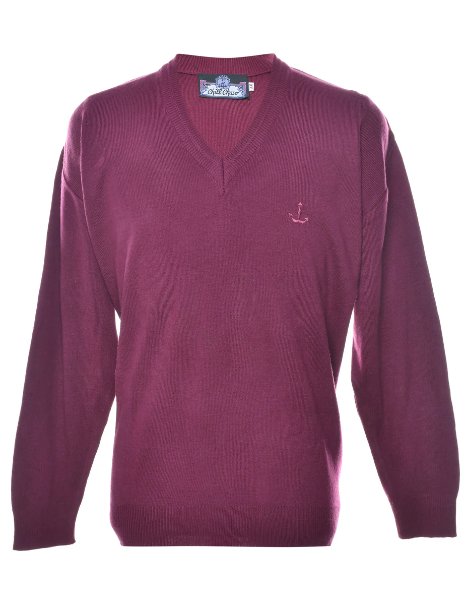 Vintage Maroon Jumper - XL