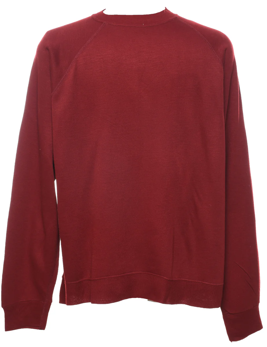 Maroon Plain Sweatshirt - XL - Image 2