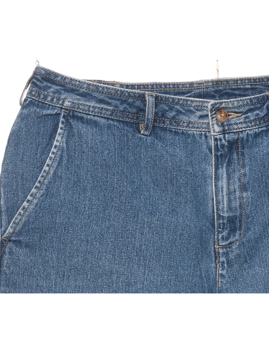 Vintage Medium Wash Denim Shorts - W31 L7 - Image 3
