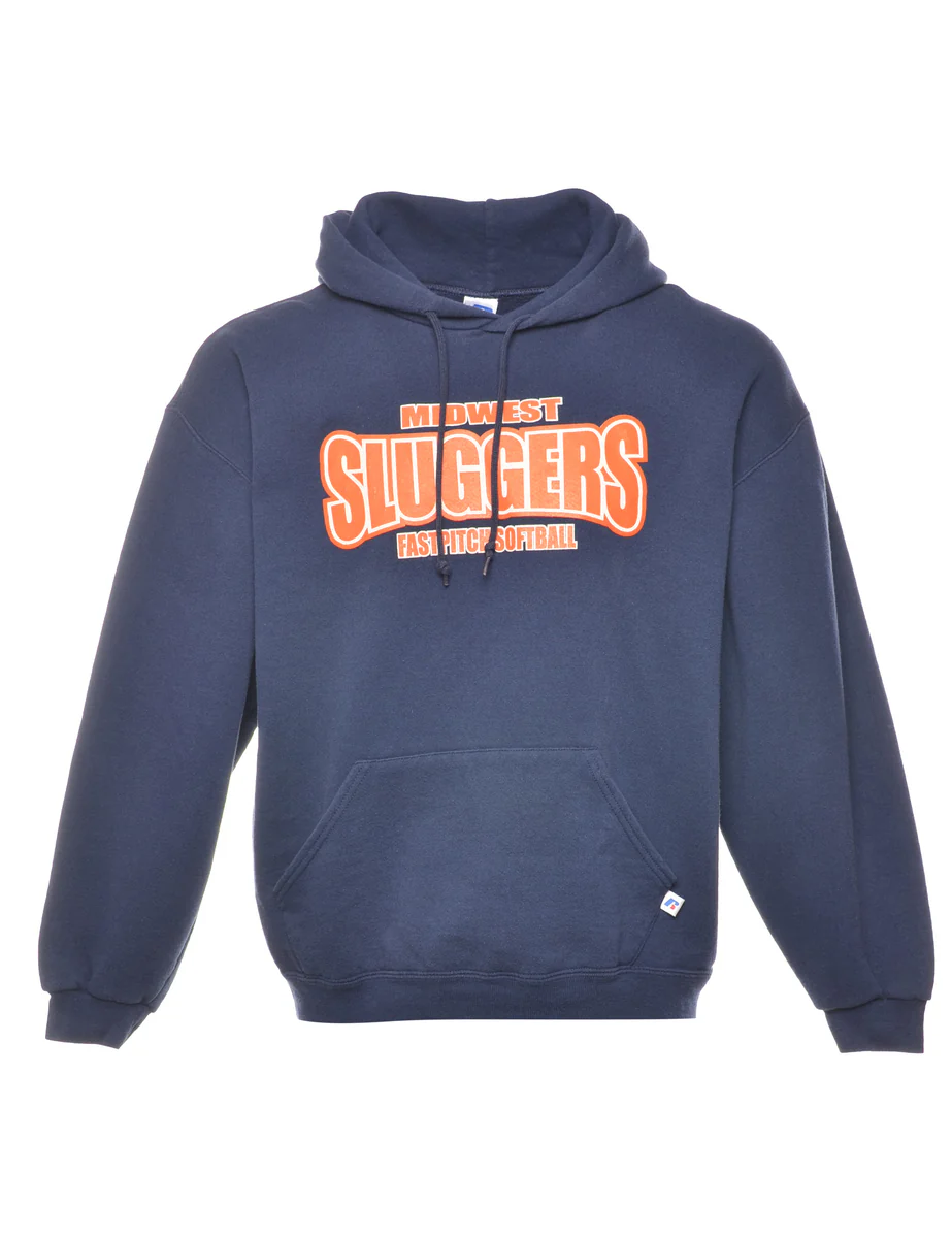 Vintage Midwest Sluggers Softball Printed Hoodie - L