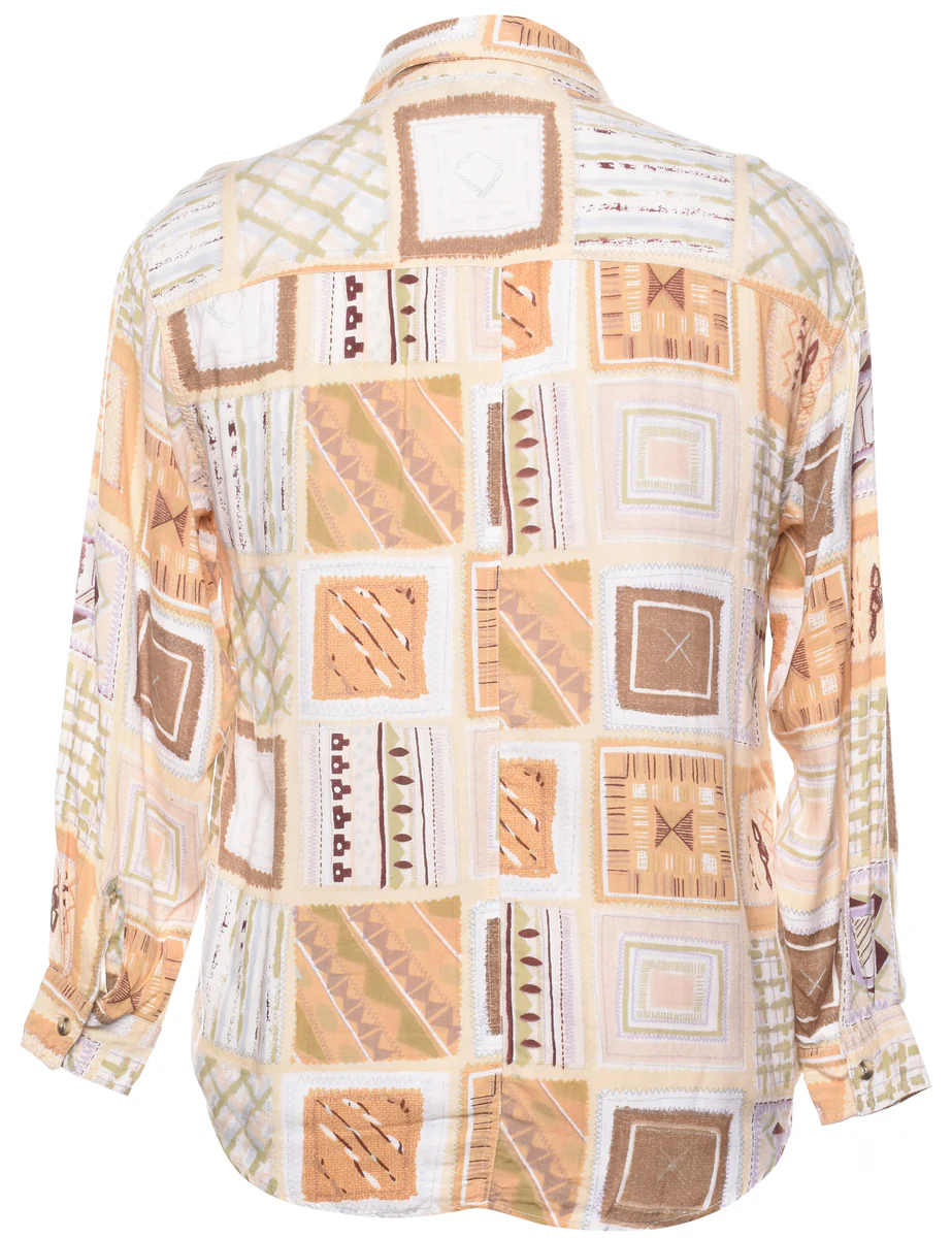 Multi-colour Patterned Blouse - S - Image 2