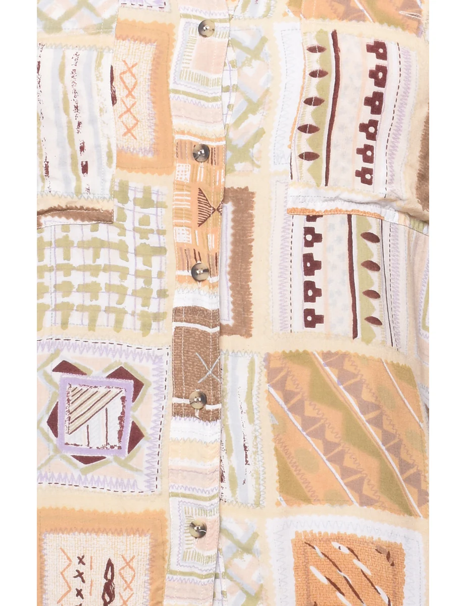 Multi-colour Patterned Blouse - S - Image 3