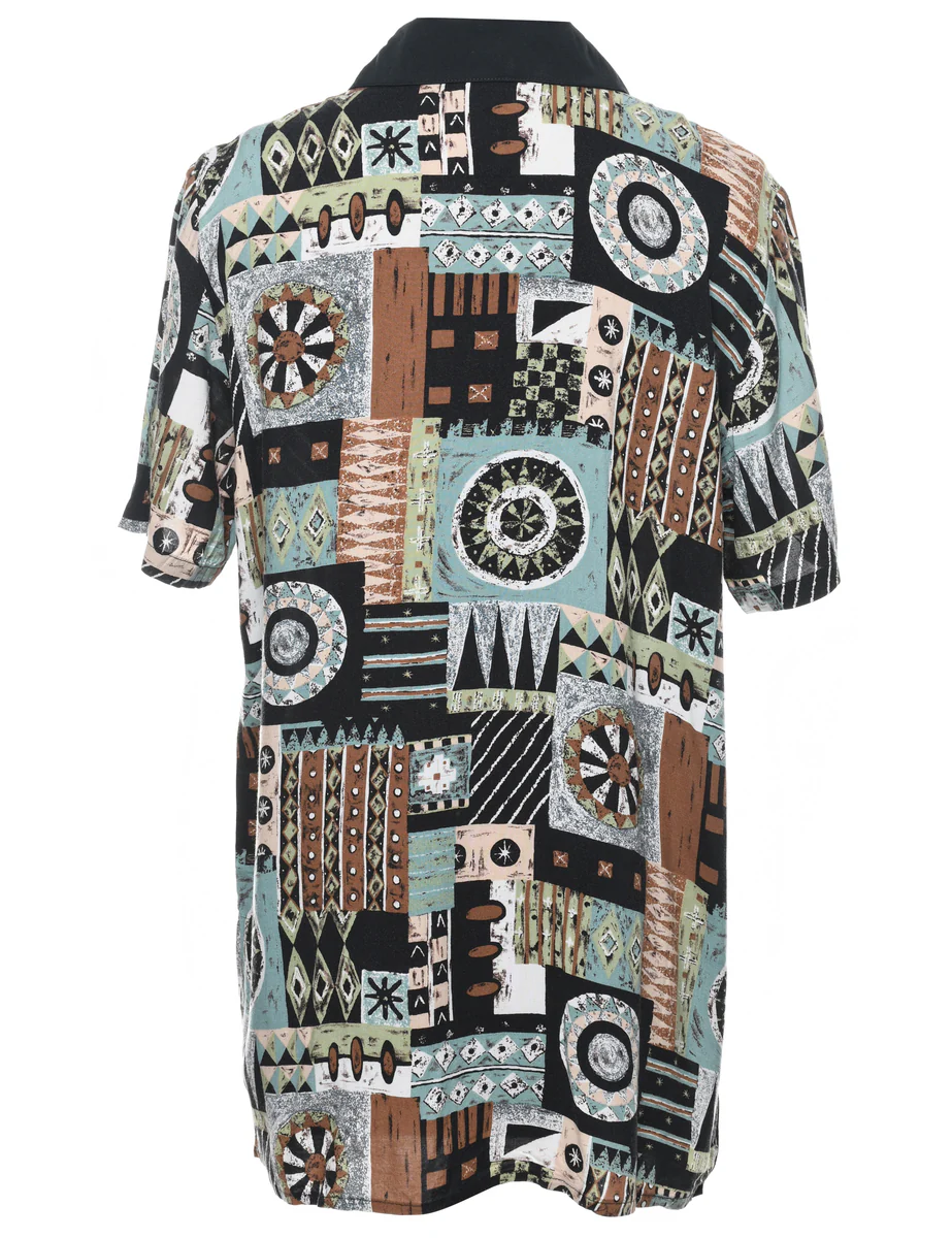 Vintage Multi-colour Patterned Shirt - L - Image 2