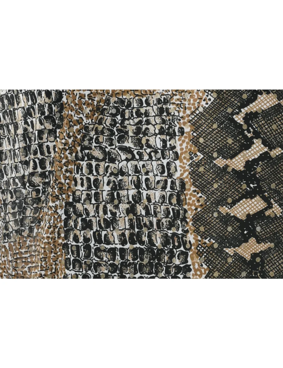 Vintage Multi-colour Snakeskin Pattern Top - XL - Image 3