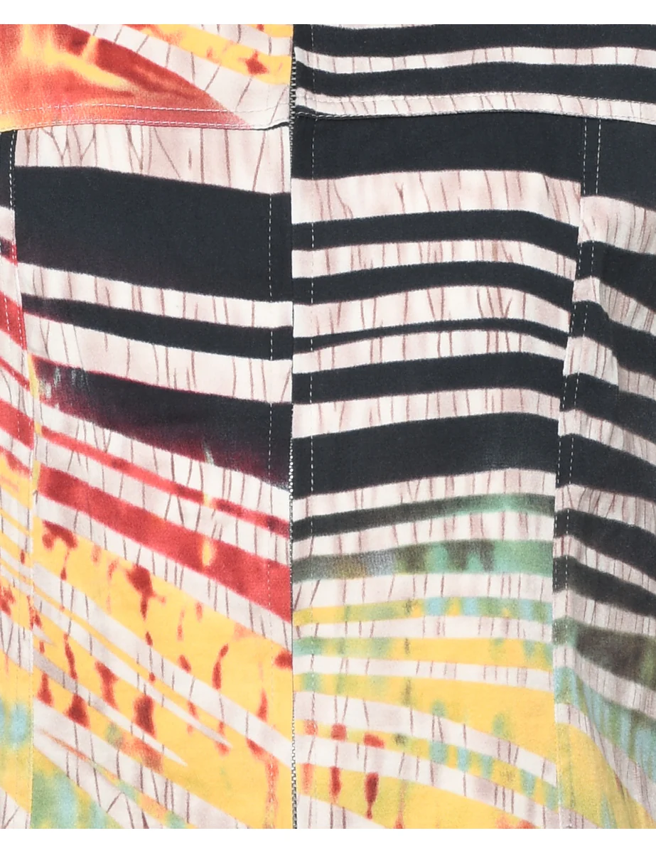 Vintage Multi-colour Striped Jacket - M - Image 3