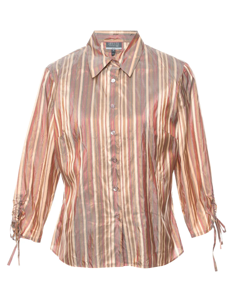 Vintage Multi-colour Striped Shirt - M