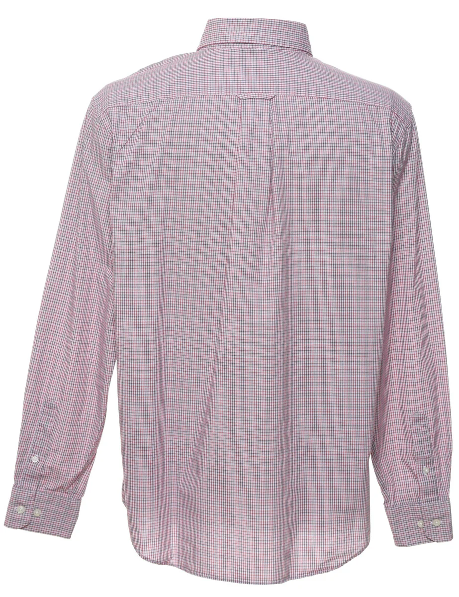 Vintage Nautica Checked Grey & Red Shirt - L - Image 2