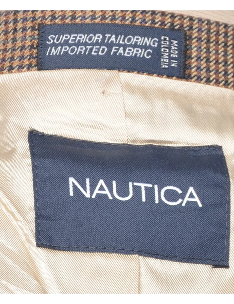 Vintage Nautica Houndstooth Multi-Colour Blazer - L - Image 5