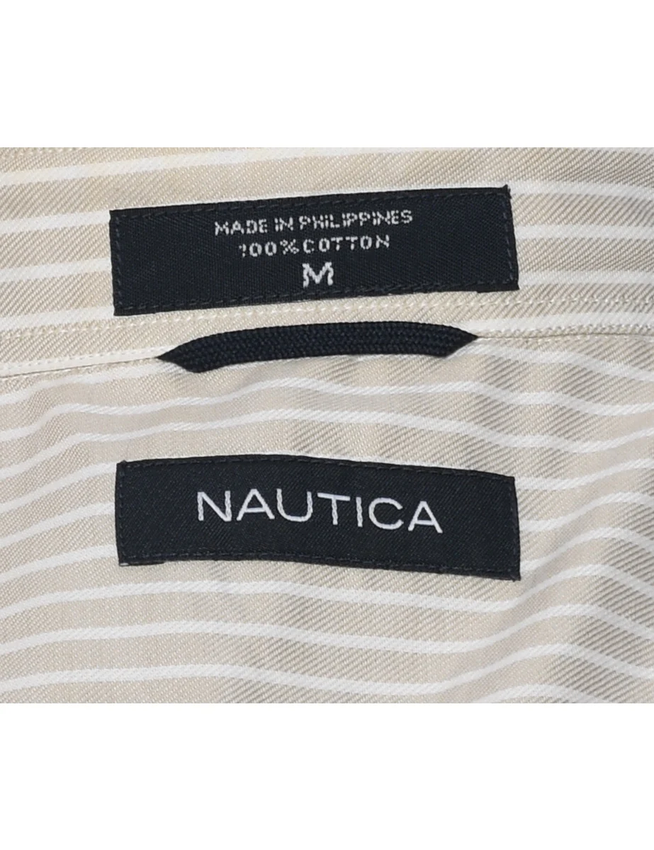 Vintage Nautica Striped Shirt - M - Image 4