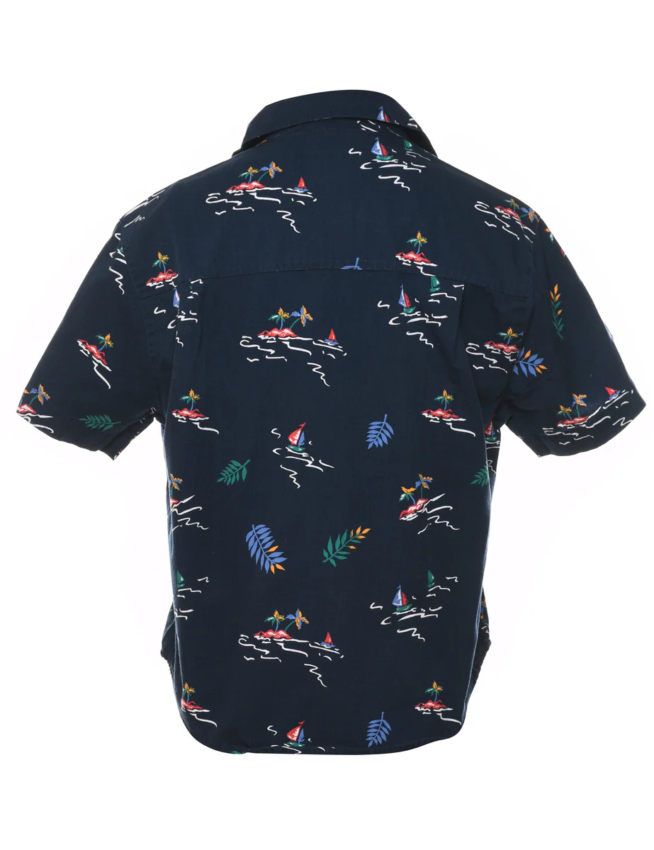Vintage Navy Blouse - S - Image 2