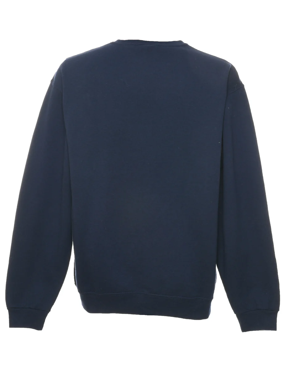 Navy Clemmons Basketball Printed Sweatshirt - L - Image 2