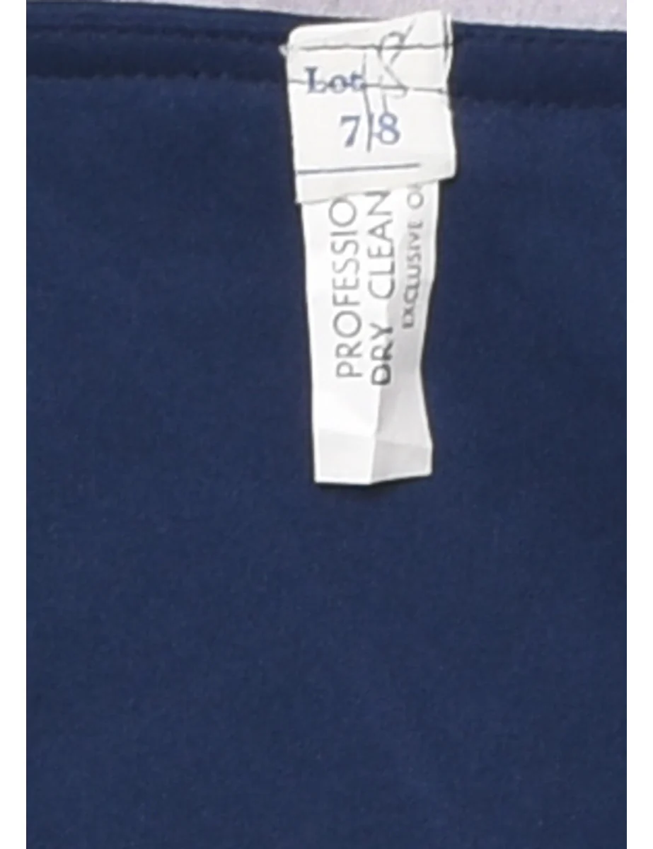 Vintage Navy Dress - XS - Image 4