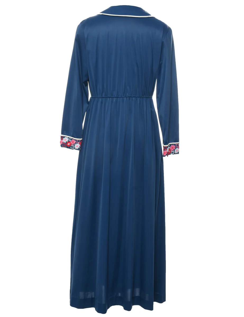 Navy Dressing Gown - L - Image 2