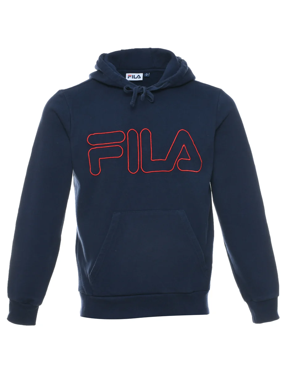 Navy Fila Hoodie - S