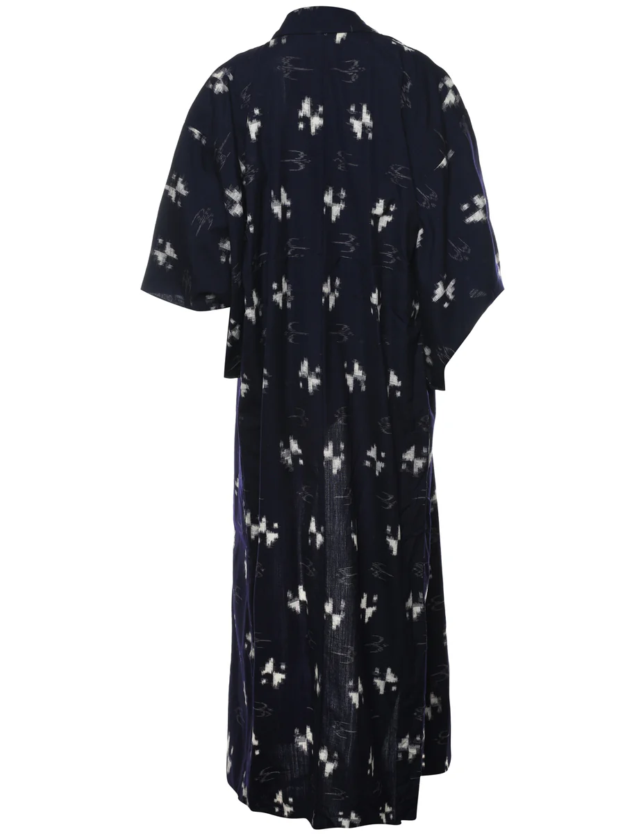Navy Full Length Kimono - L - Image 2