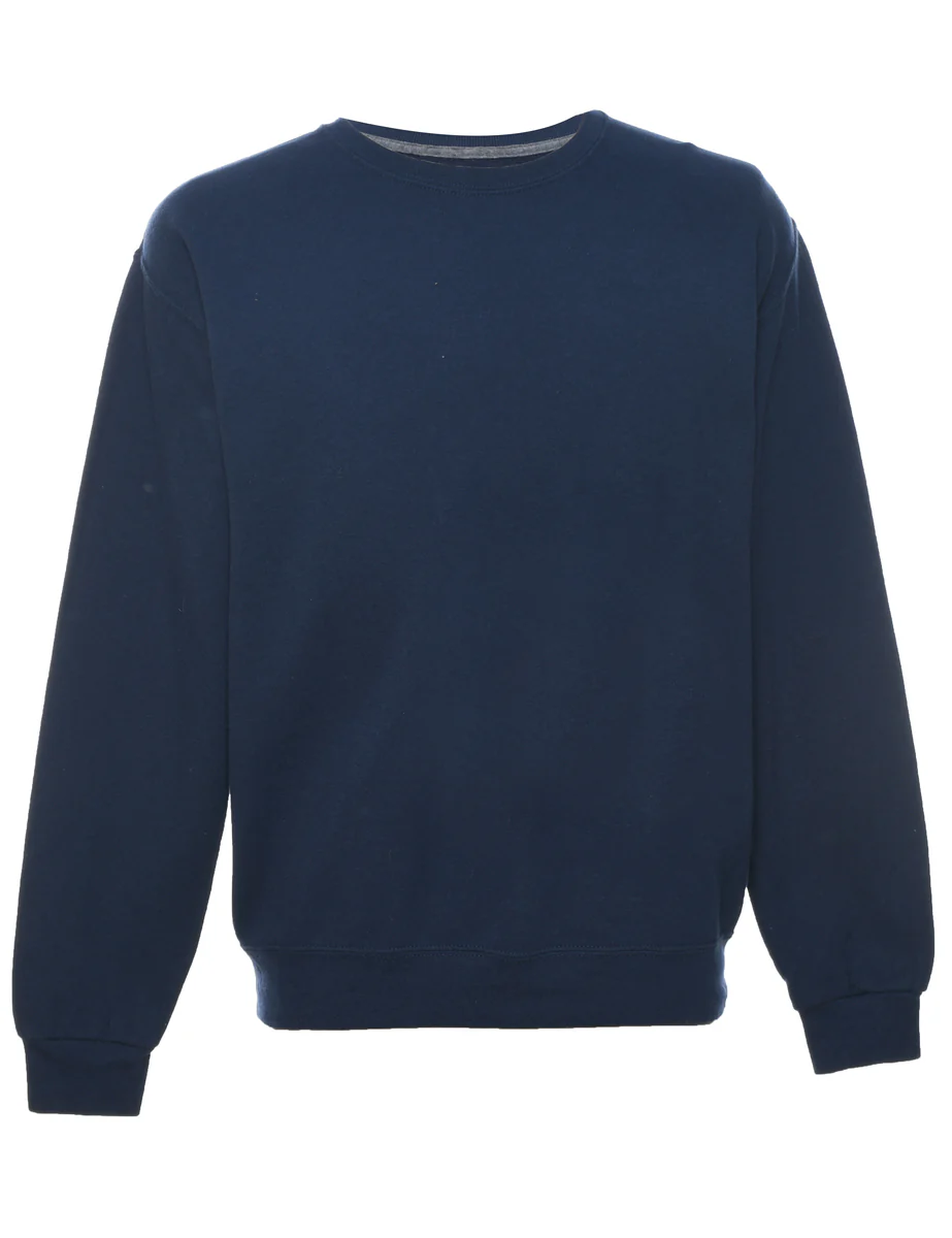 Navy Plain Sweatshirt - M