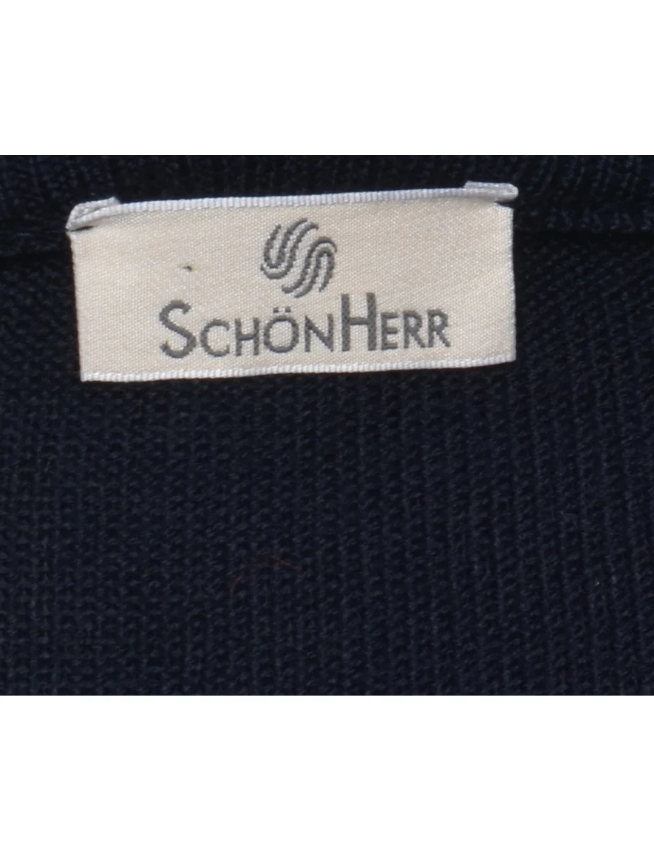 Vintage Navy Sweater Vest - L - Image 4