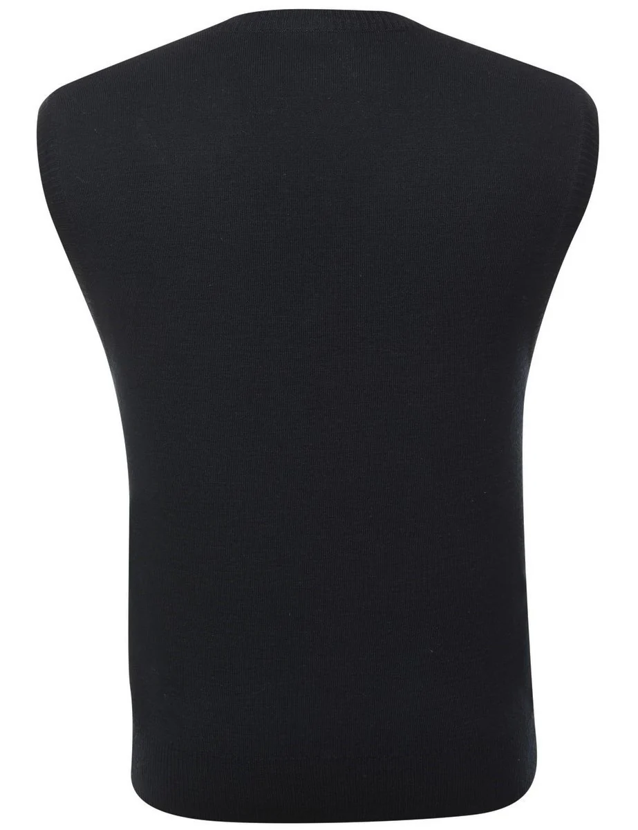 Vintage Navy Sweater Vest - M - Image 2