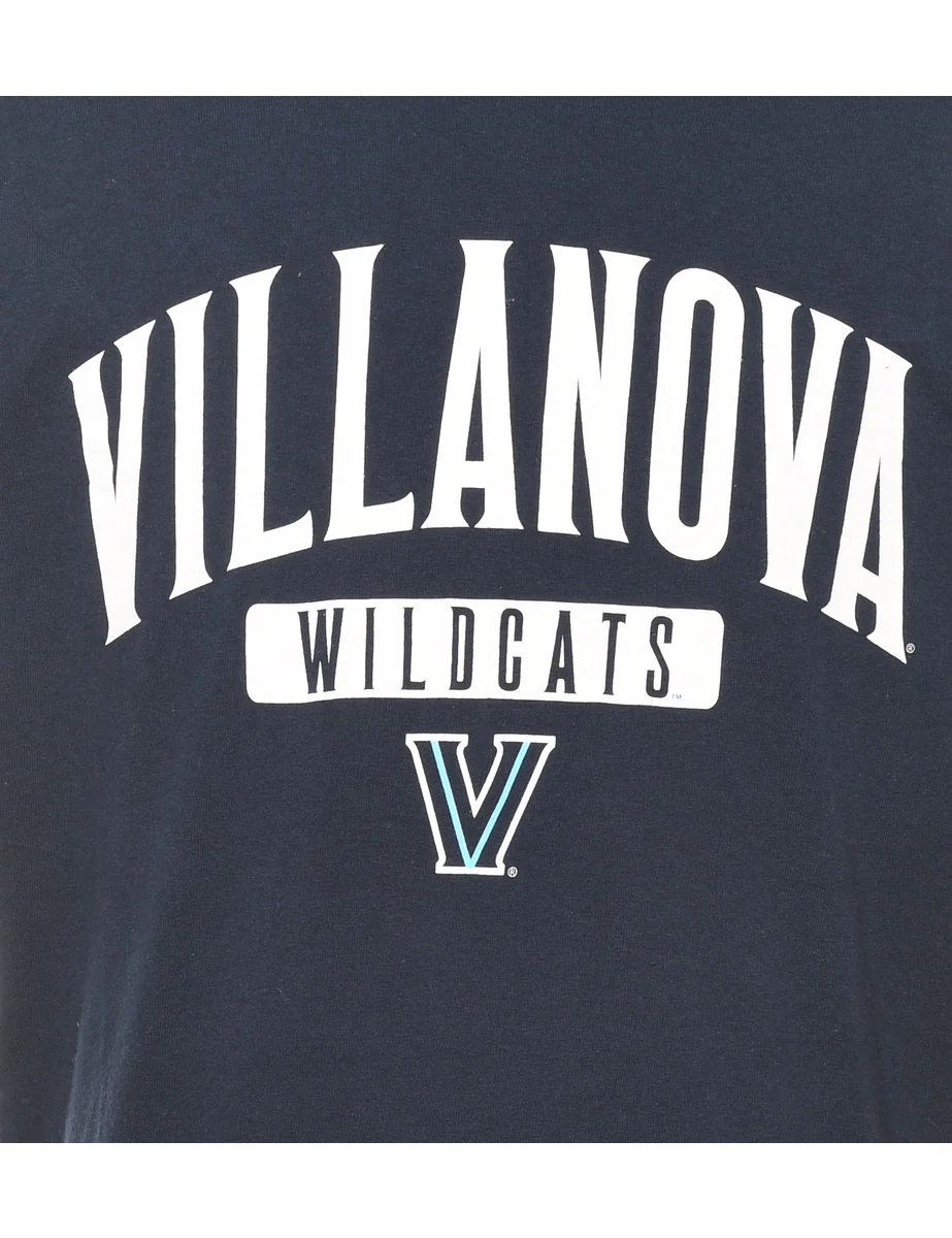 Vintage Navy Villanova Wildcats Printed T-shirt - XL - Image 3