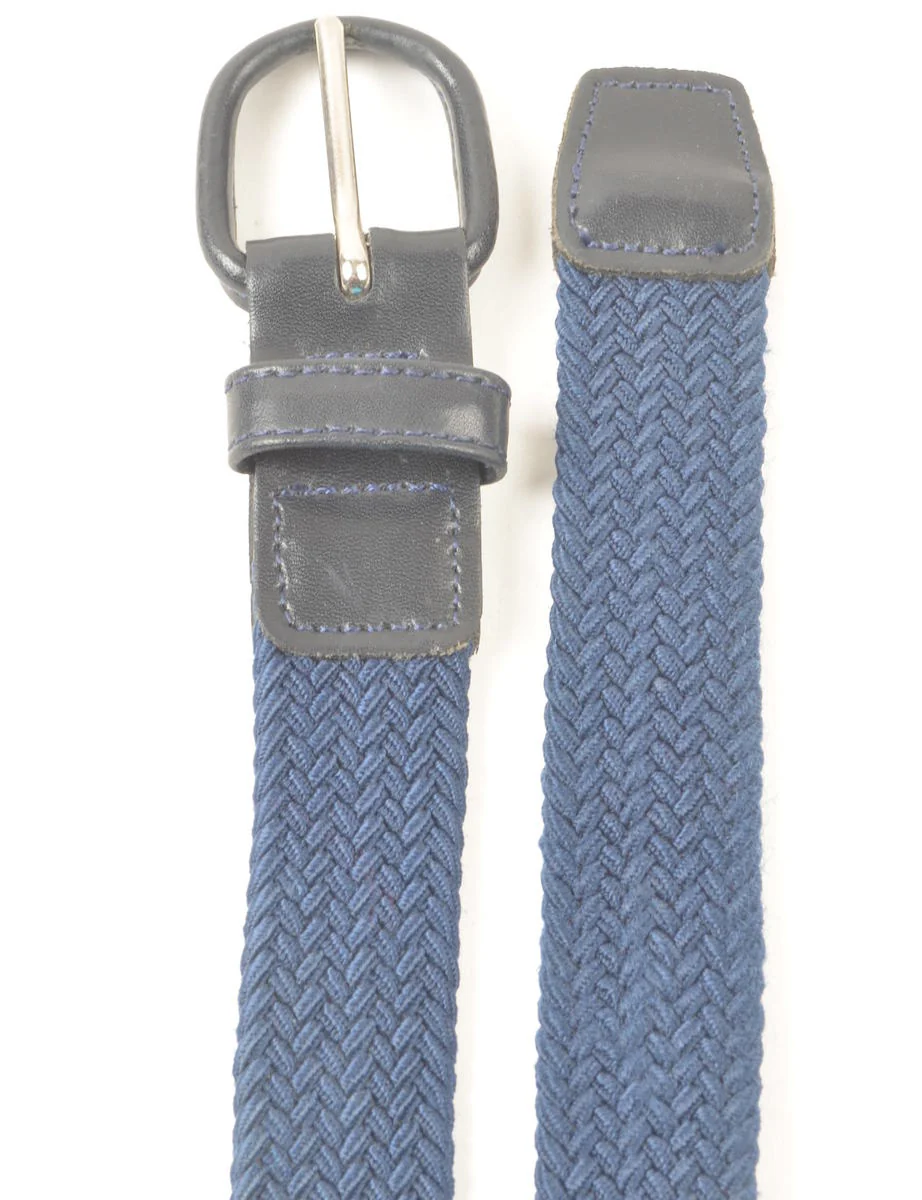 Vintage Navy Woven Belt - M - Image 3