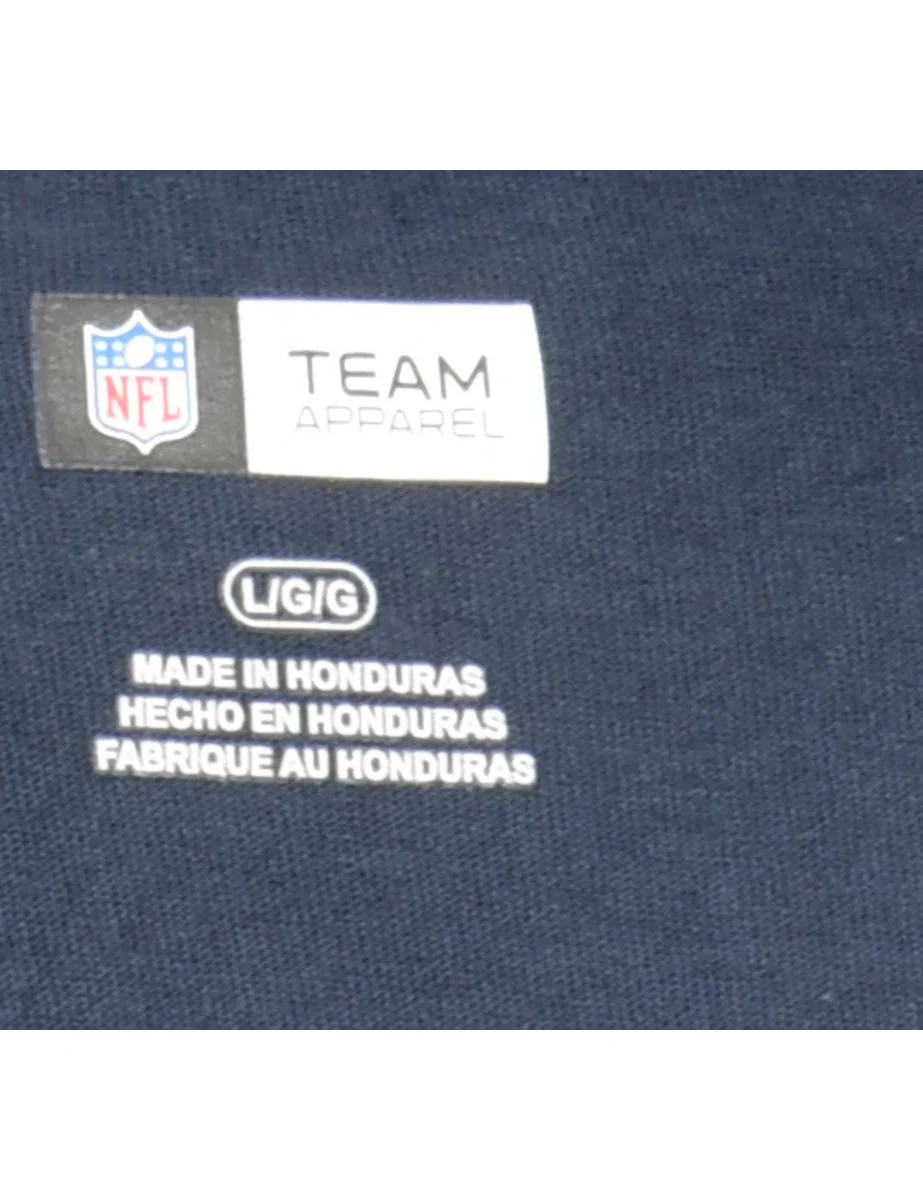 Vintage NFL Patriots Navy Sports T-shirt - L - Image 4