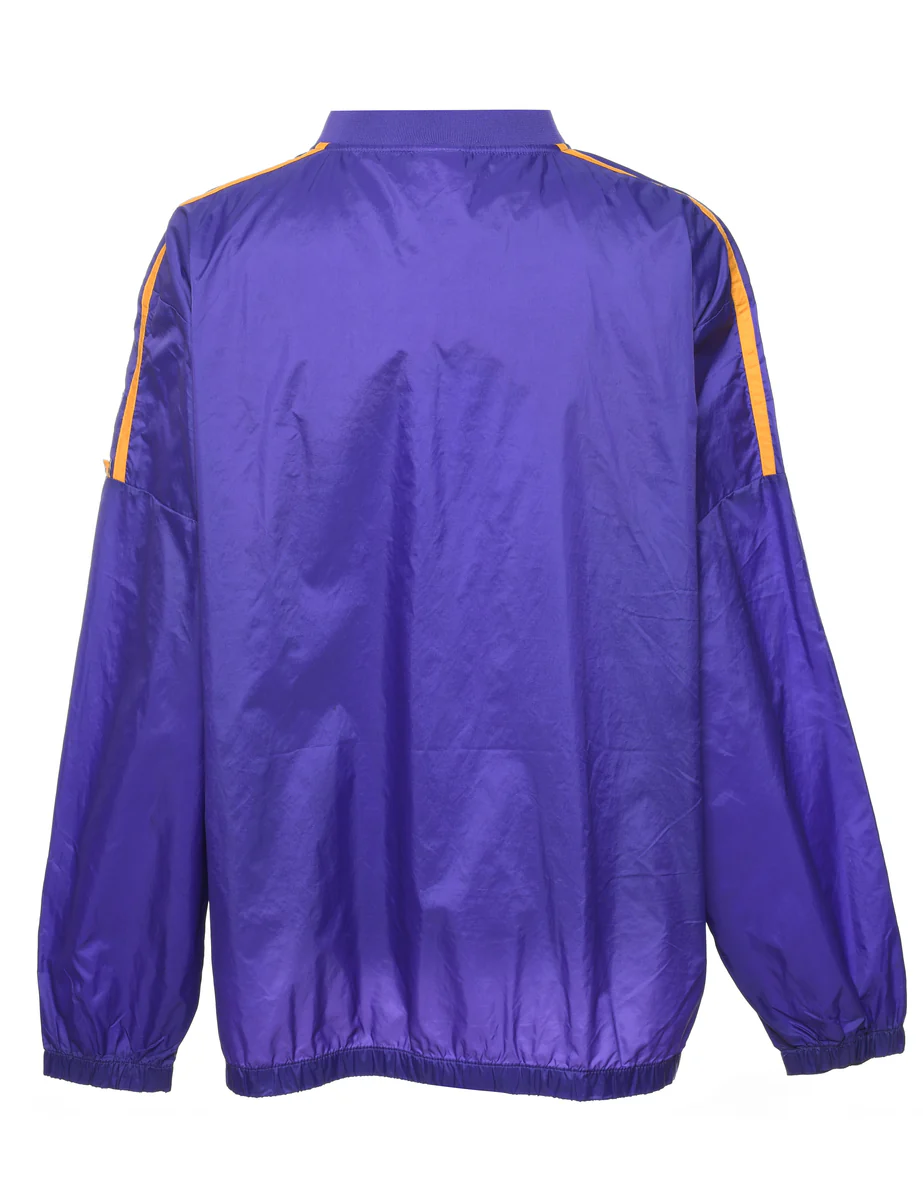 Vintage NFL Purple & Yellow Vikings Nylon Jersey- XL - Image 2