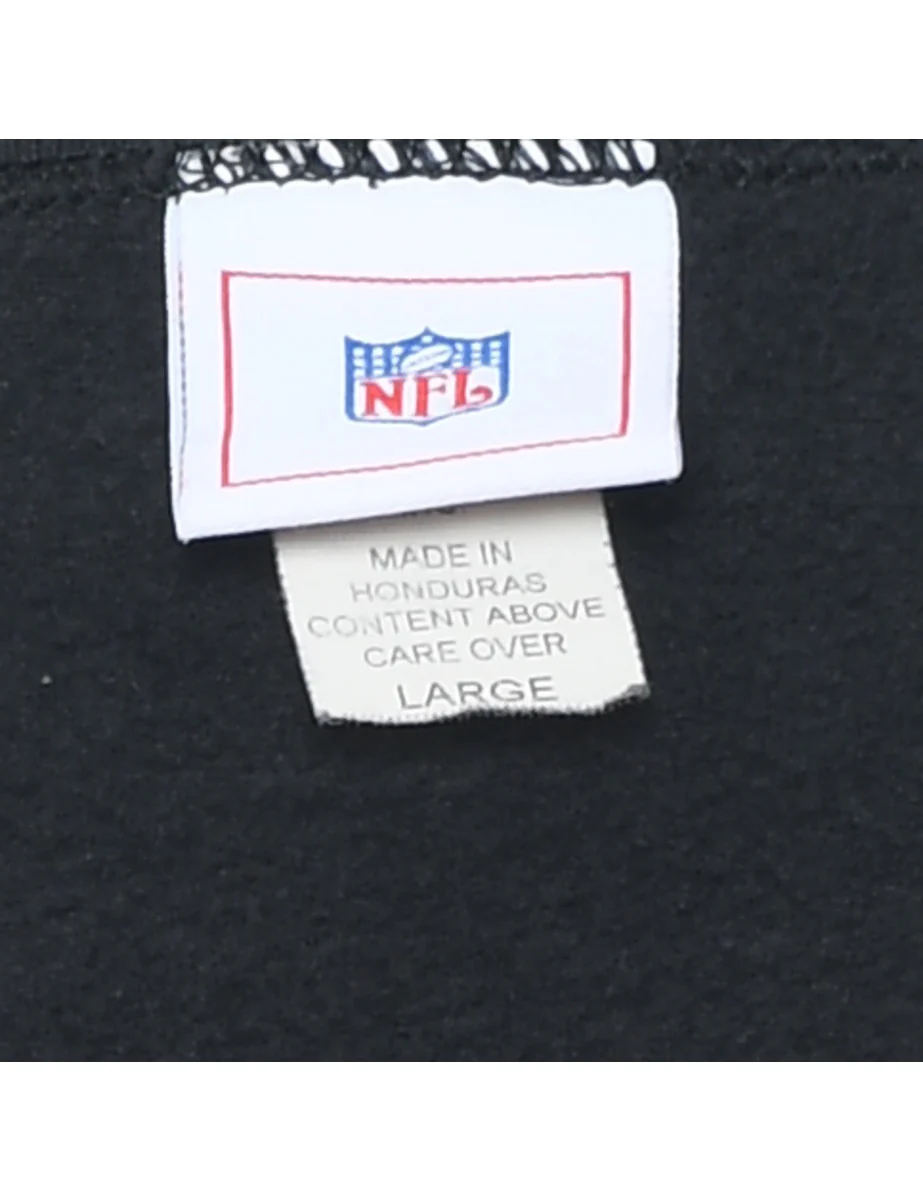 Vintage NFL Steelers Black & Yellow Printed Sports Sweatshirt - L - Image 4