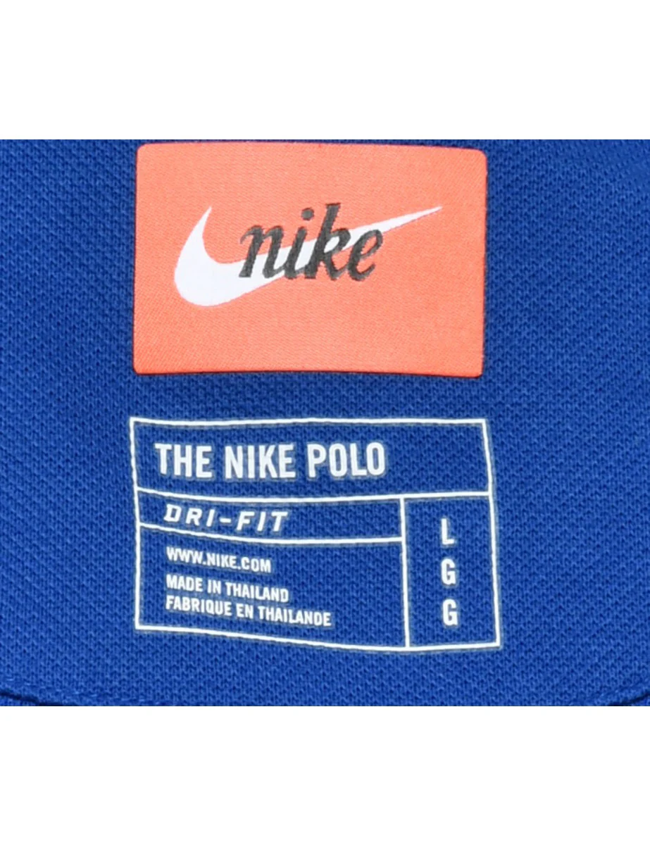 Vintage Nike Blue Classic Polo Shirt - L - Image 4