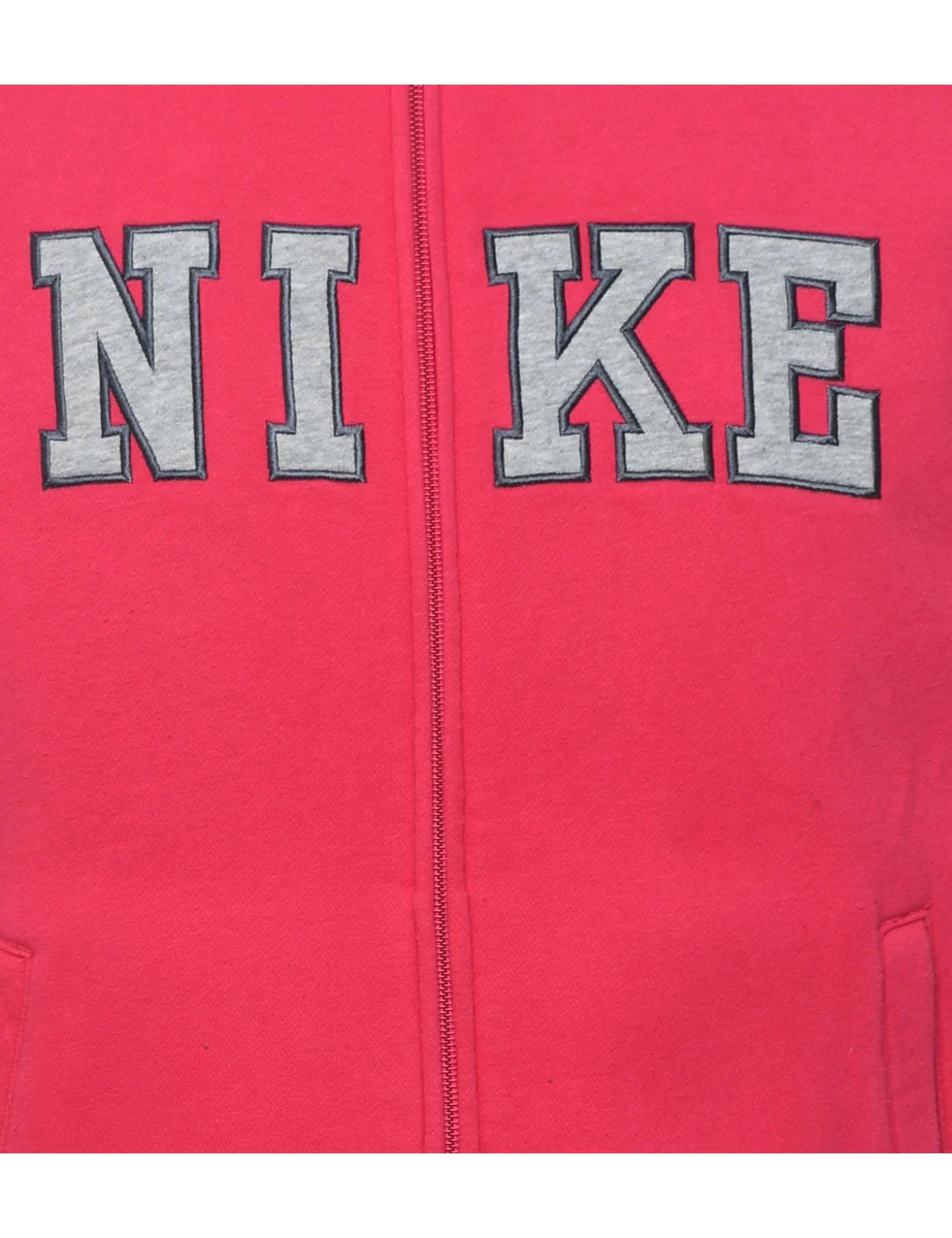 Vintage Nike Pink Embroidered Track Top - M - Image 3