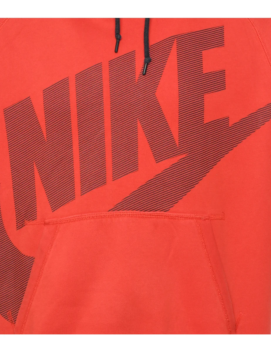Nike Red Printed Hoodie - L - Image 3