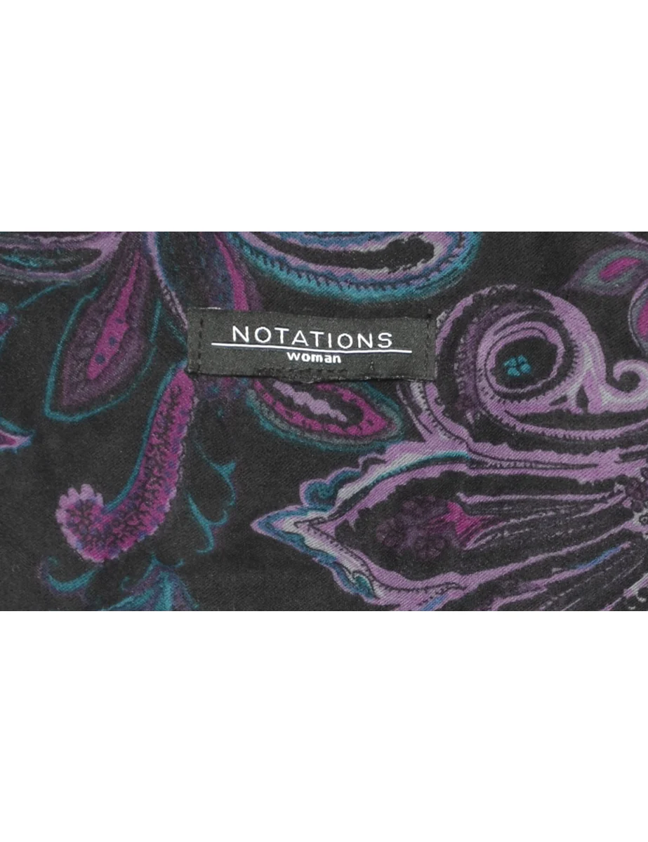 Vintage Notations Paisley Design Jacket - L - Image 4