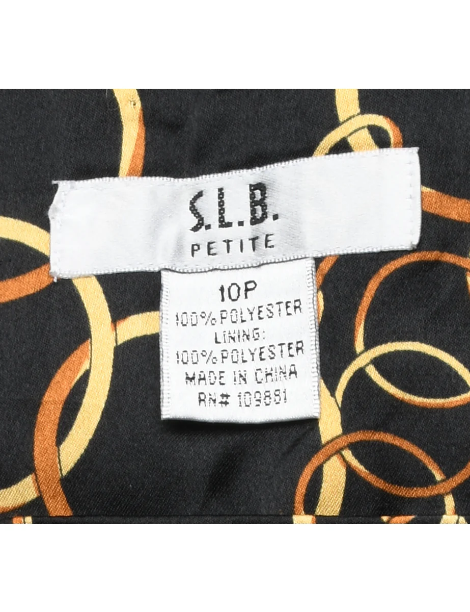Vintage Novelty Print Flared Skirt - M - Image 4