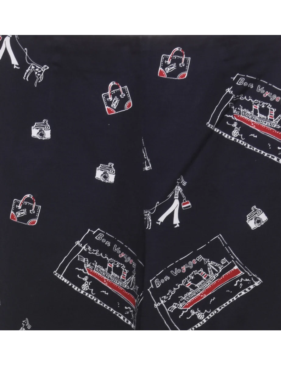 1990s Vintage Novelty Print Trousers - W30 L29 - Image 3