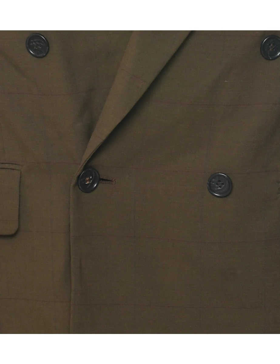 1980s Vintage Olive Green Blazer - L - Image 4