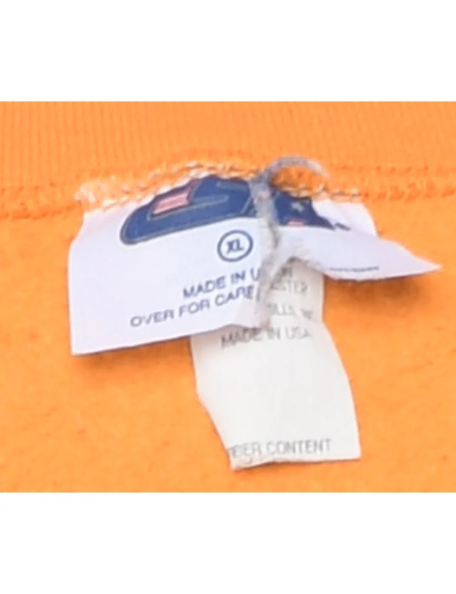 Vintage Orange Plain Sweatshirt - XL - Image 4