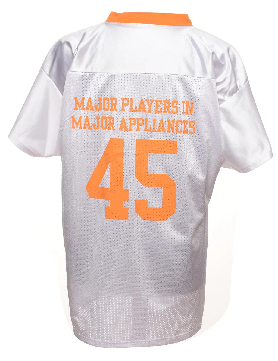 Vintage Orange & White Mesh Sports Jersey - XL - Image 2