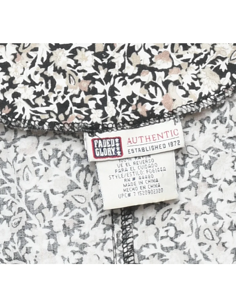 Vintage Paisley Print Dress - M - Image 4