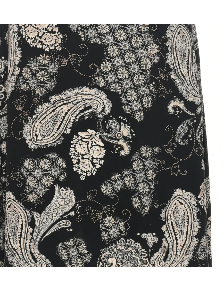 Vintage Paisley Print Dress - S - Image 3