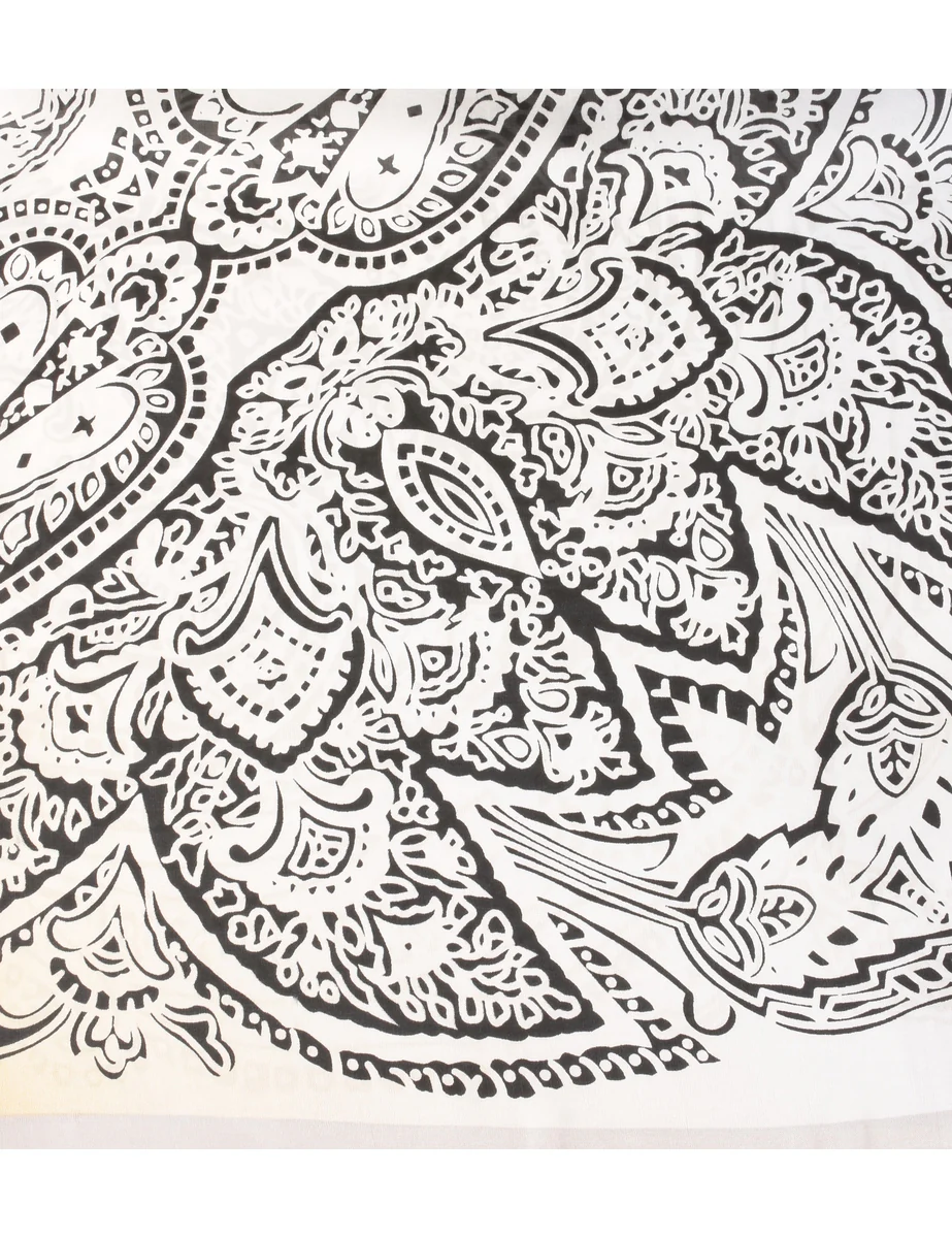 Vintage Paisley Print Scarf - M - Image 3
