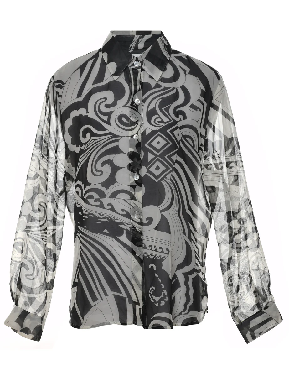 1990s Vintage Paisley Shirt - L