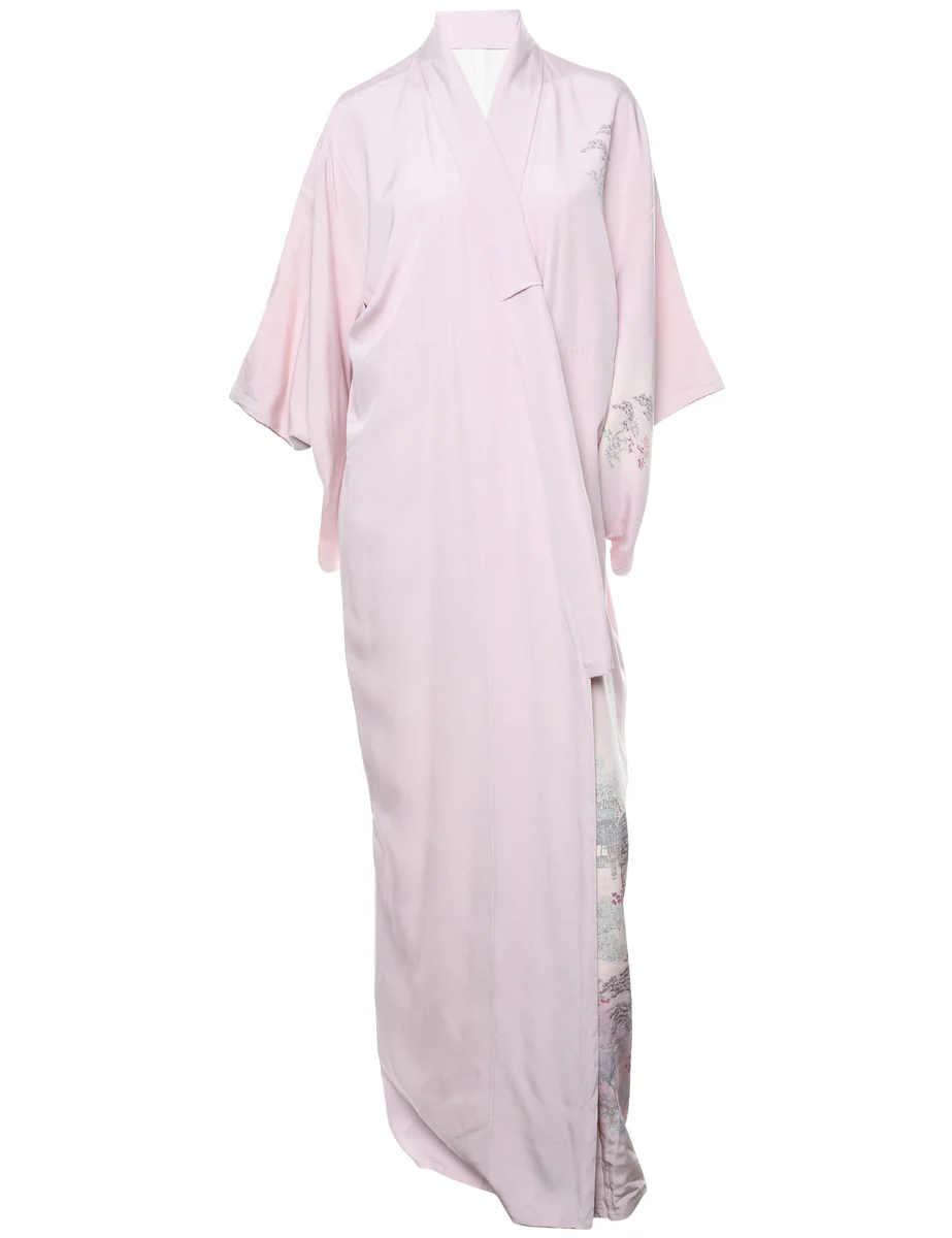 Pale Pink Full Length Kimono - XXL