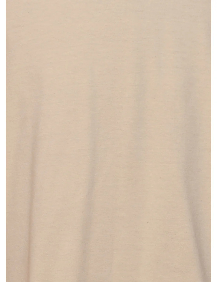 Vintage Pale Yellow Plain T-shirt - S - Image 3
