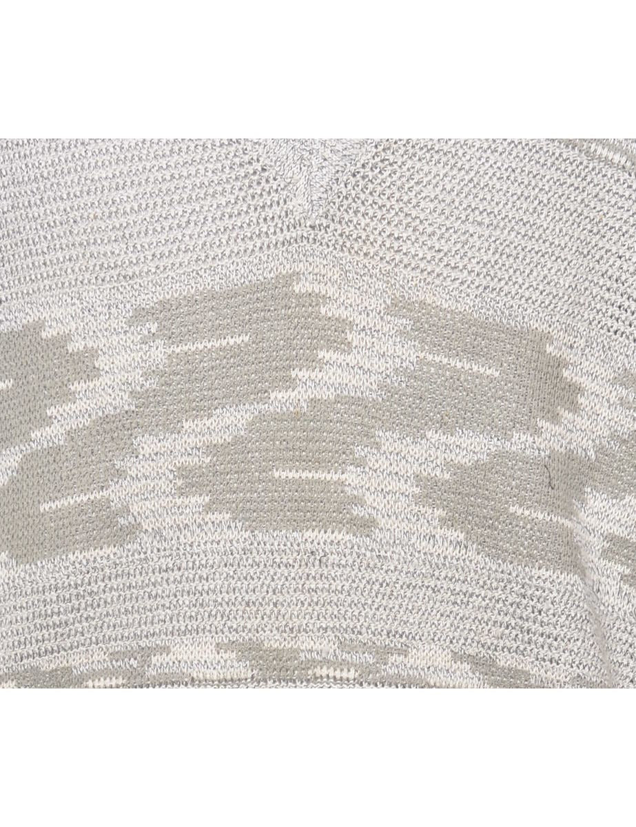 Patterned Grey Jumper - L - Image 3