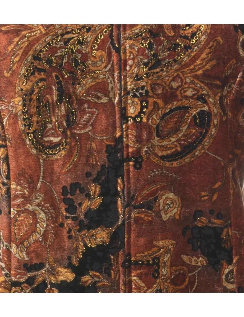 Vintage Patterned Jacket - L - Image 3