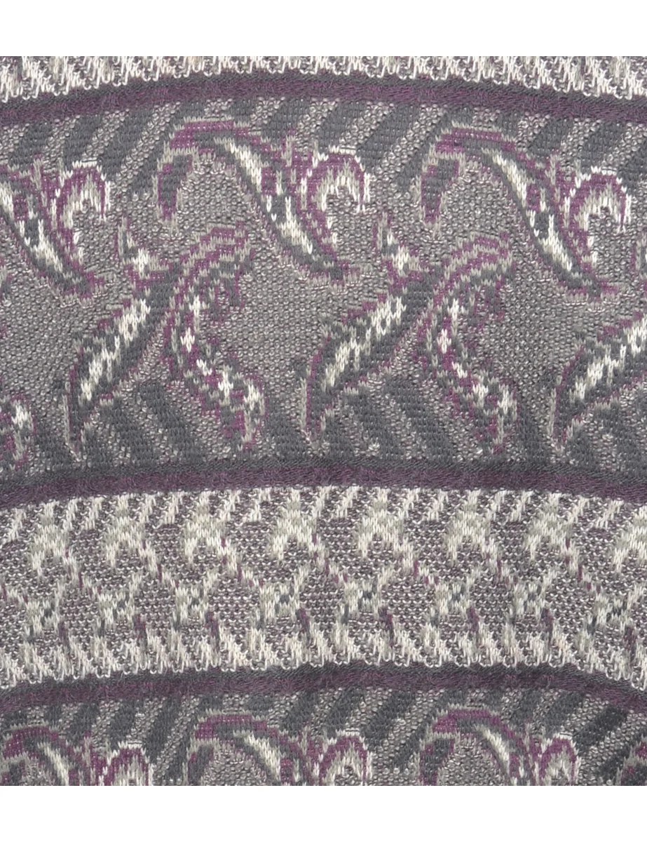 1990s Vintage Patterned Jumper - L - Image 3